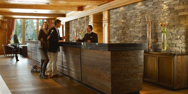 Front desk Interalpen Hotel in Tyrol